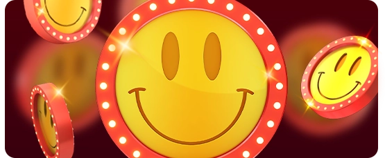 Falling Smile Coins representing rewards