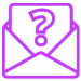 Envelope with a question mark for support