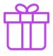Purple gift icon