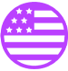 Purple USA flag icon