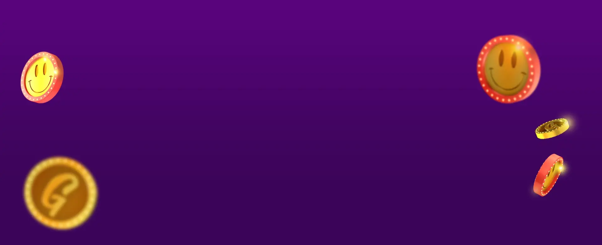 Falling Smile Coins and Gold Coins