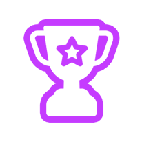Purple trophy icon highlighting special features