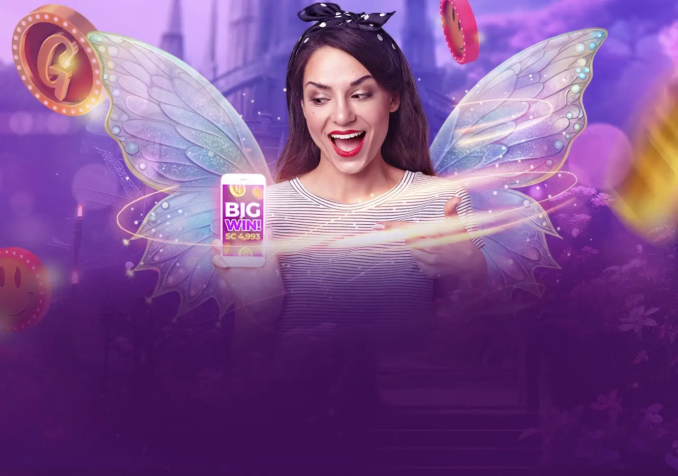 Big winning while playing Social Casino Games on mobile banner image