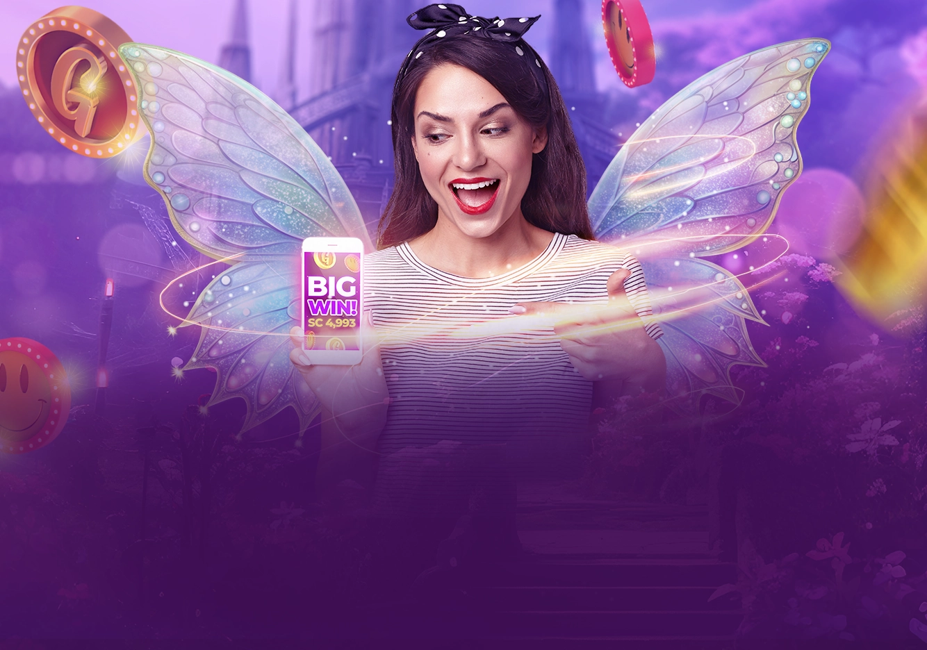 Big winning while playing Social Casino Games on mobile banner image